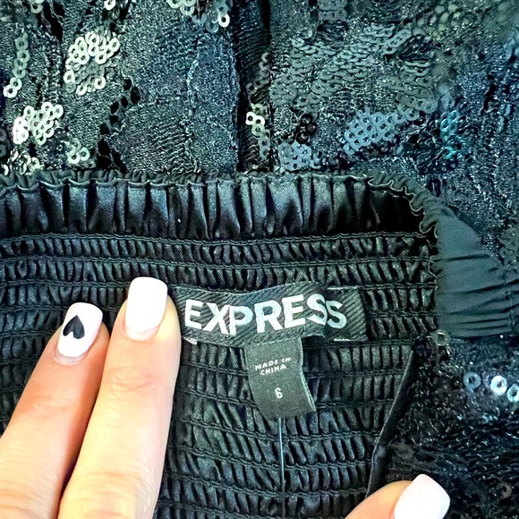 Black Sequin Romper - Picture 3 of 4